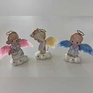 Bradford Edition Precious Moments Heavenly Blessings Christmas Ornament Set Of 3